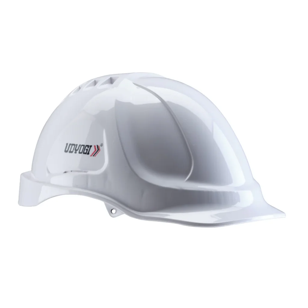 Udyogi Fusion 6000 Series industrial safety helmet with high-impact protection, comfortable fit, and durable shell for construction and workplace safety.
