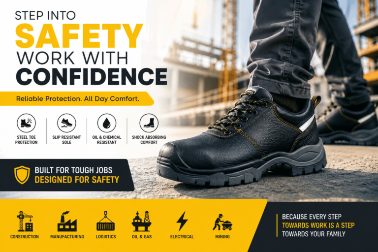 Udyogi Safety Shoes Distributor in Delhi | Genuine Industrial Safety Footwear by Om Enterprises